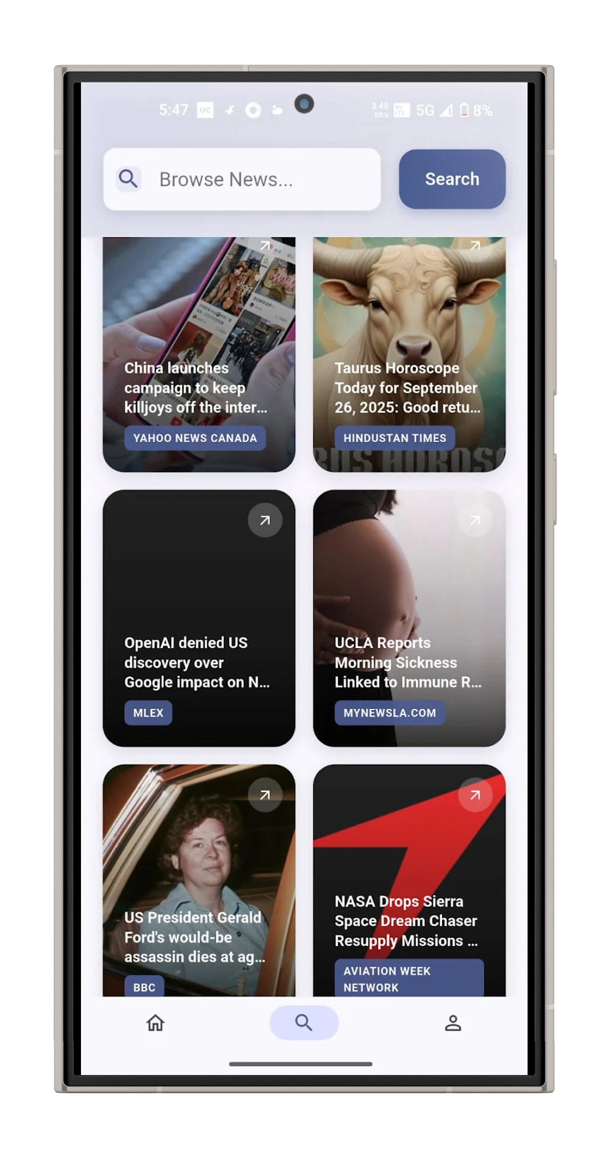 News Briefs – AI-Powered News Aggregator screenshot